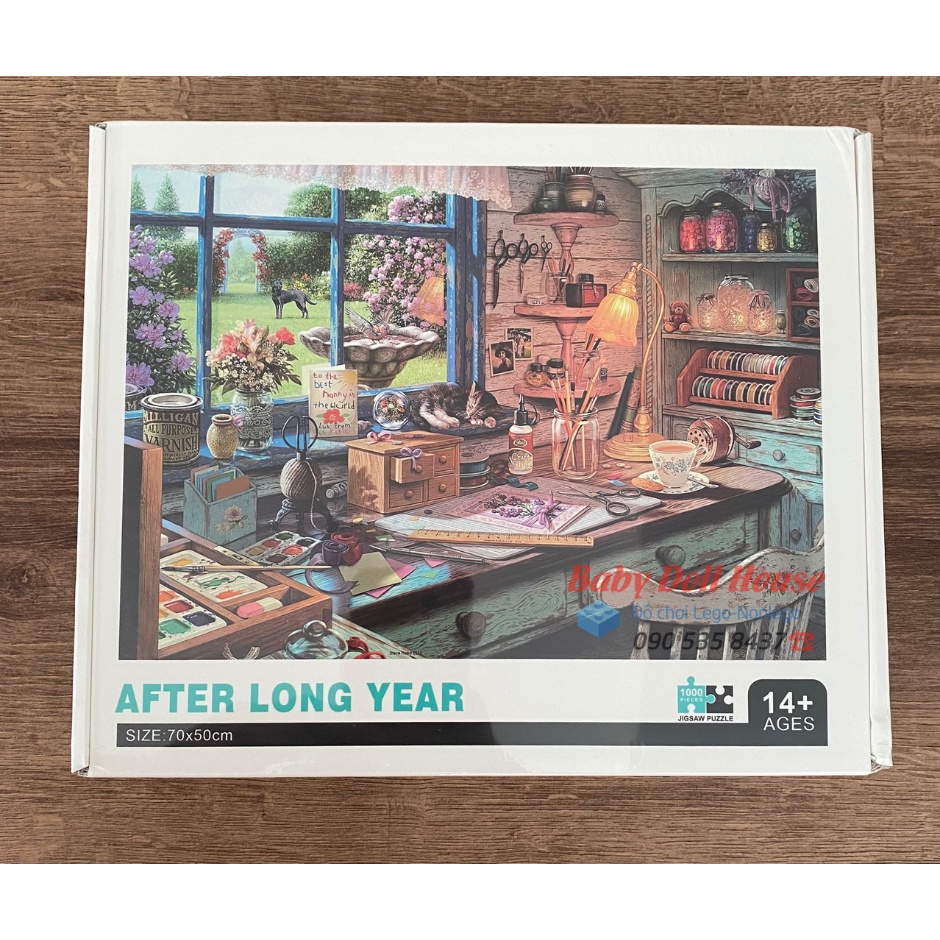 Tranh ghép hình 1000 mảnh giấy random cut