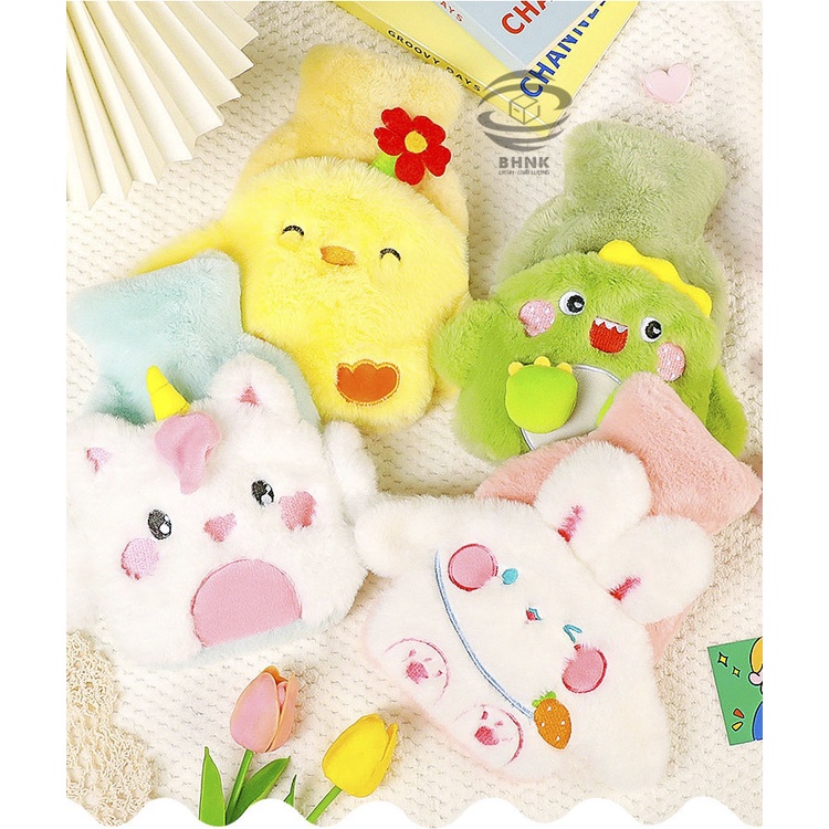 Túi chườm nóng lạnh bụng kinh hoạt hình dễ thương 400ml