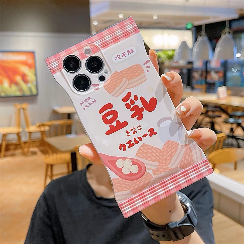 Ốp Điện Thoại Silicon Mềm Hình Bò Sữa / Đậu / Kẹo Cho 6 S6 6S 6splus 7 7plus 8 8plus X xs xsmax 11 12 13 14 Pro / Pro Max - 5020