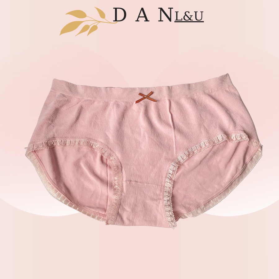 Quần Lót Cotton Co Dãn Thoáng Mát Viền Nơ Xinh Xắn DAN L&amp;U 1285