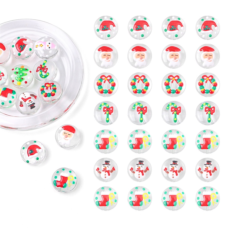 Túi Hạt Thủy Tinh Trong Suốt Hình Tròn 19mm Dùng Làm Đồ Trang Trí Thủ Công DIY