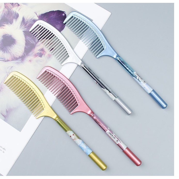 Bút Gel mực đen hình lược hoạt hình sáng tạo DUASHOP.