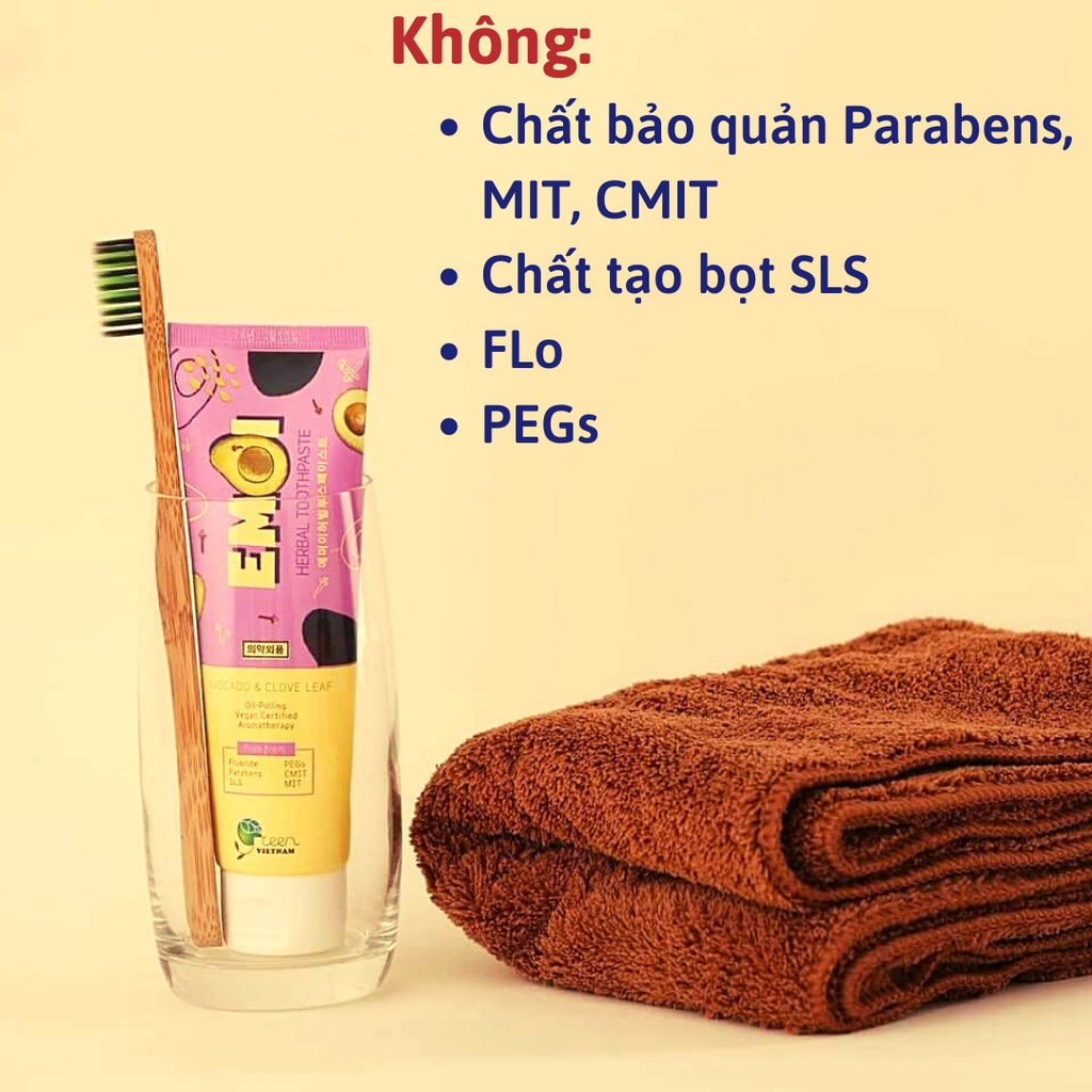 Kem đánh răng thảo mộc thuần chay EMOI