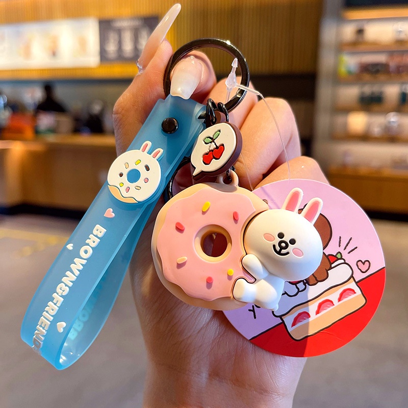 Móc Khóa Hình Gấu Nâu Hoạt Hình Xinh Xắn Đáng Yêu