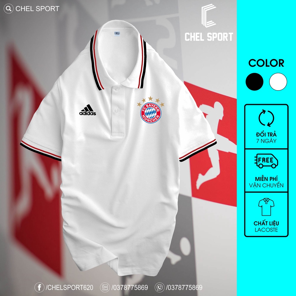 Áo polo 2V cao cấp Bayern Munich [ẢNH THẬT]