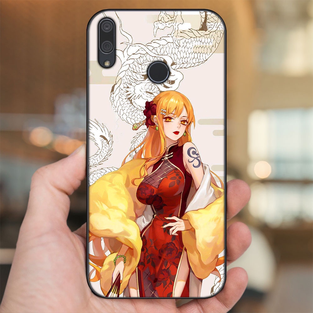 Ốp lưng Huawei Y9 2019 viền đen in hình Nami One Piece Đảo Hải Tặc