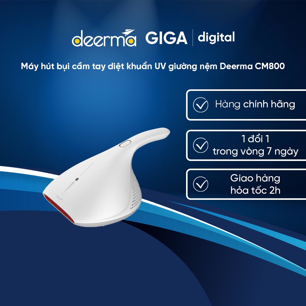 Máy hút bụi cầm tay diệt khuẩn uv giường nệm Deerma CM800