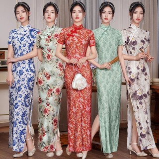 Đầm sườn xám thời trang trung hoa trẻ trung 2022
