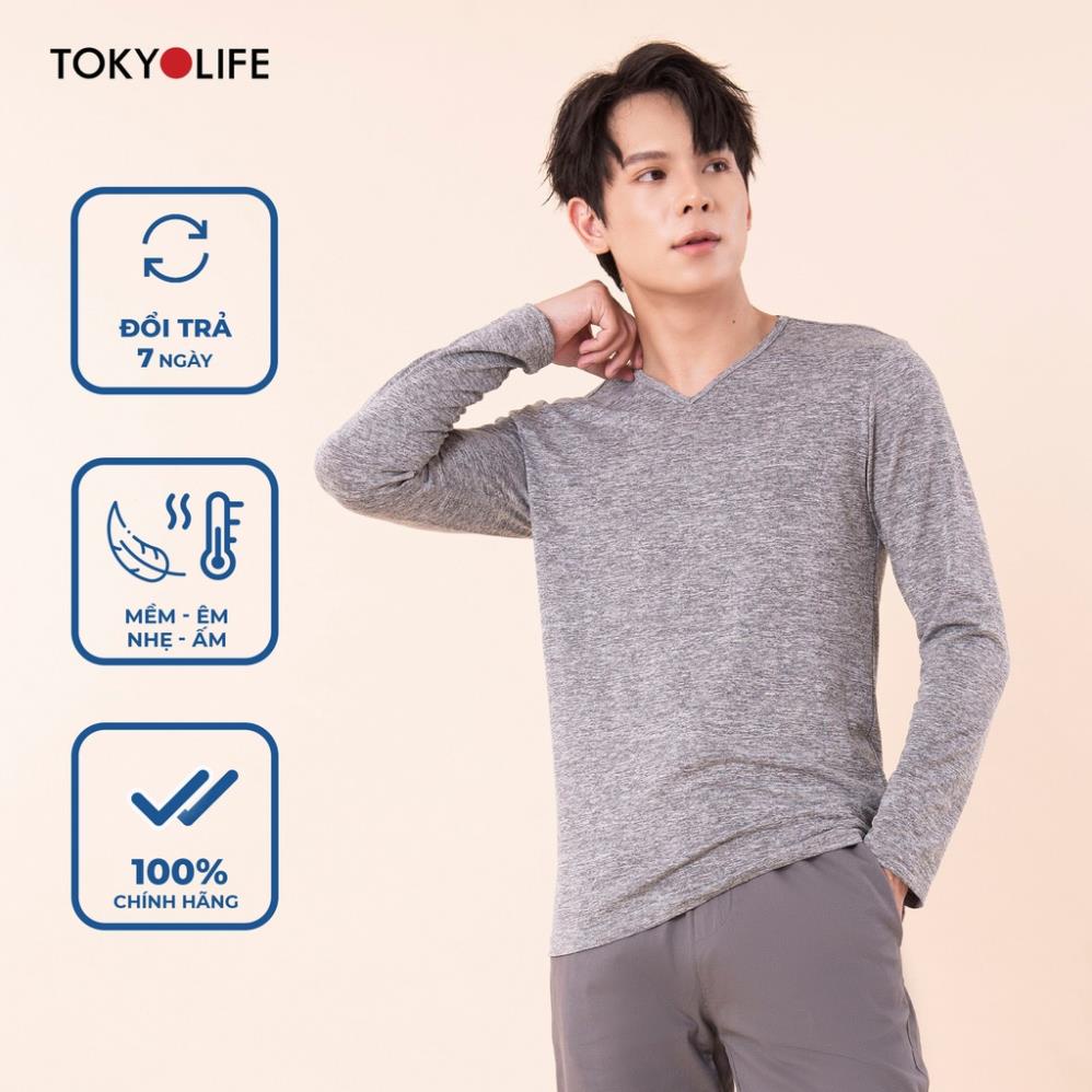 Áo giữ nhiệt mặc thu đông WM Original Nam cổ tim, chất cotton mềm mịn co giãn 4 chiều TOKYOLIFE G7SMT017L/ G7SMT017J !