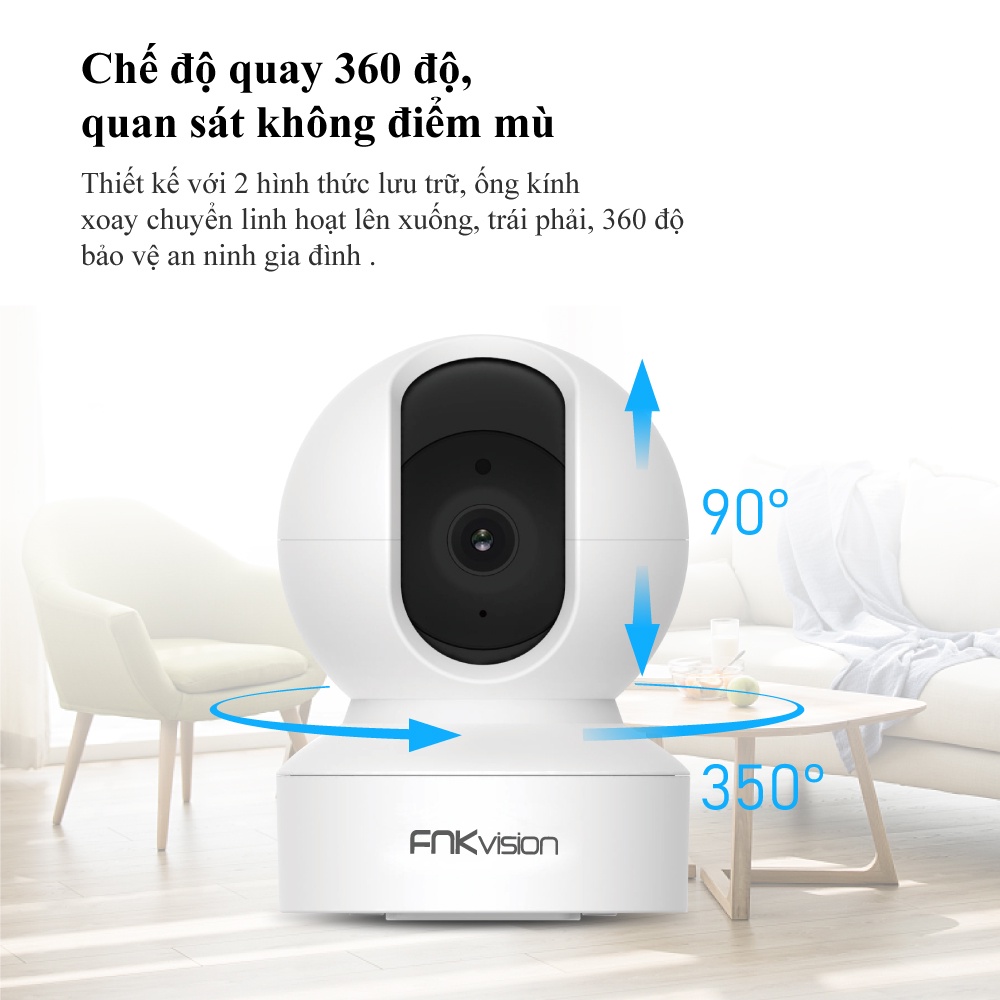 (FNKvision)Camera IP Wifi Yoosee 10 Led Xem Đêm Có xoay 360 độ phân giải FULL HD 5.0MP Không DâyCamera trong nh