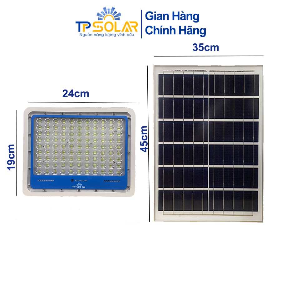 Đèn Pha Năng Lượng Mặt Trời Led Kim Cương Chống Chói Chống Lóa TP Solar  TP-G150 Công Suất 150W Bảo Hành 3 Năm