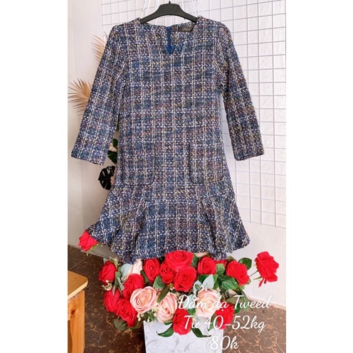 Đầm thu đông chất dạ , len đẹp