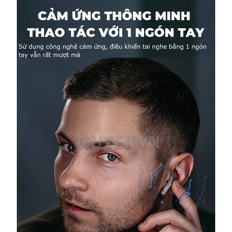 Tai nghe bluetooth gaming không dây Gutek M2 có mic độ trễ thấp pin trâu nút cảm ứng