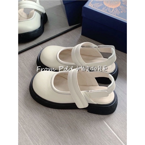 GIÀY LOLITA HỞ GÓT MŨI TRÒN DÀNH CHO NỮ KÈM ẢNH THẬT