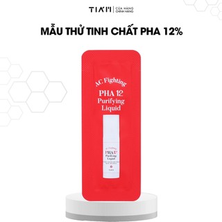 Mẫu Thử Tinh Chất Giảm Mụn Mờ Thâm 12% PHA + 4,75% Tinh Dầu Tràm Trà Tia'm AC Fighting PHA 12 1.2ml