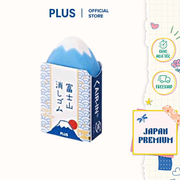 Gôm PLUS tẩy chì hình núi Phú Sĩ Nhật Bản Fuji Eraser
