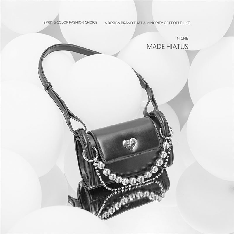 Mischa Túi Đeo Chéo Da PU Cao Cấp Phối Dây Xích Dễ Phối Đồ Thời Trang Cho Nữ