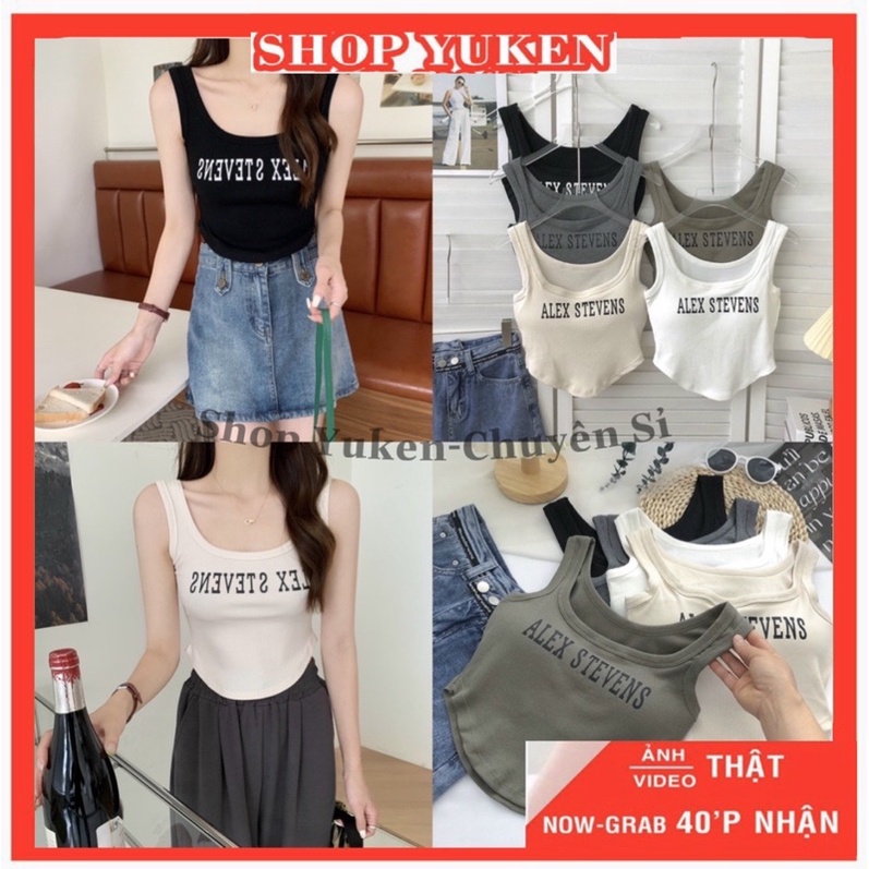 ♥️ Shop Uy Tín ♥️Áo Bra croptop chất cotton in chữ năng động. Áo croptop nữ Alex