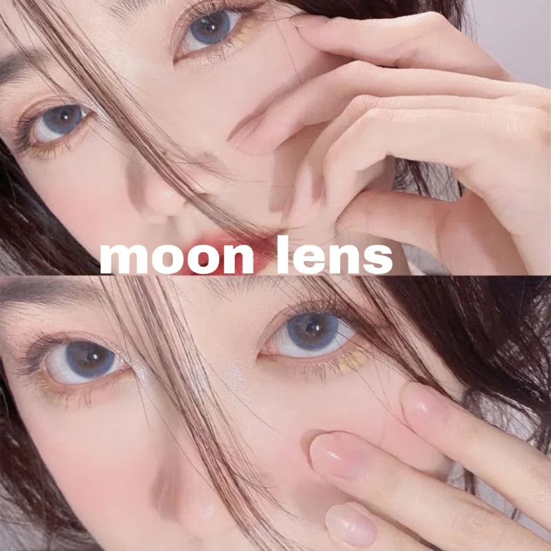 Mẫu lens xanh tây blue thời trang giãn nhỏ nhẹ nhàng sử dụng 12 tháng kèm khay đơn