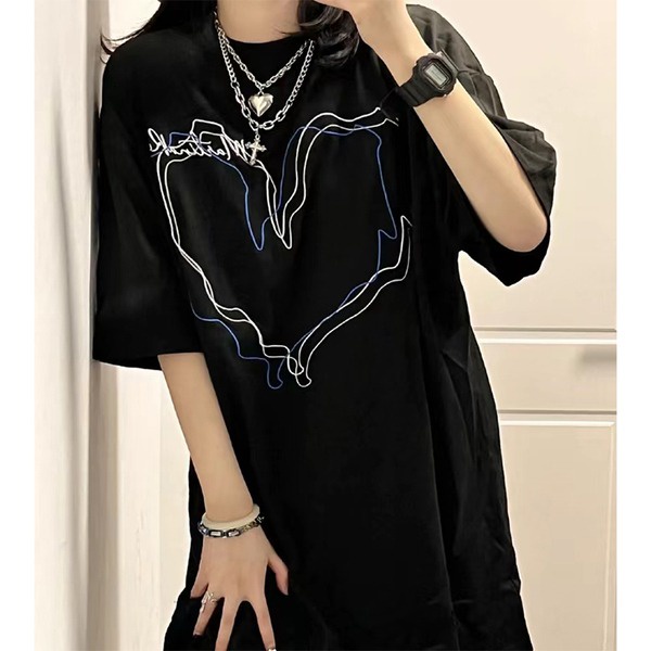 NRVP Áo Thun Unisex Mùa Hè Dáng Suông Tay Cộc Phong Cách Hàn Quốc Cho Nam Nữ