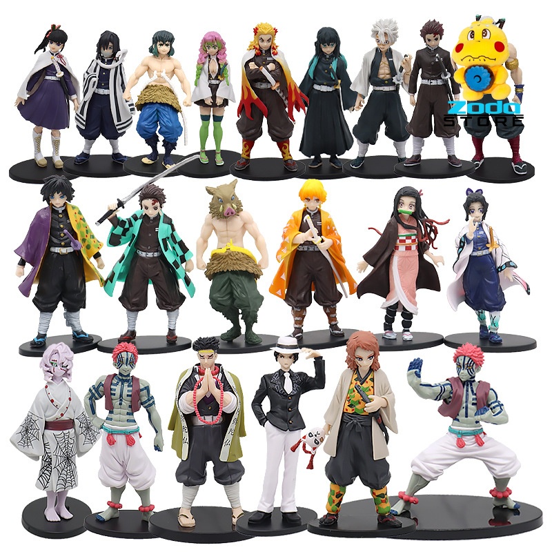 Mô hình Kimetsu No Yaiba figure Demon Slayer Giyuu Kyoujurou Shinobu Tanjirou... hoạt hình làm bằng tay