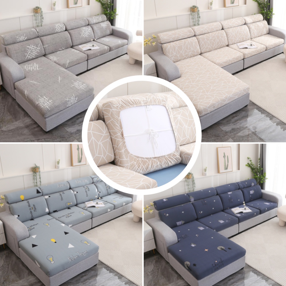 Bọc Ghế Sofa Vỏ Bọc Đệm Ghế Sofa Chữ L Co Giãn In Họa Tiết Màu Sắc Cho Phòng Khách 1 2 3 4 Chỗ Ngồi