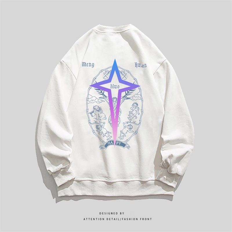 NRVP Áo Thun Nữ Dài Tay Dáng Rộng In Hình Phong Cách Hàn Quốc Mới