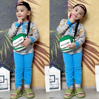 Bộ dài tay cotton bozip cho bé trai size đại từ 20-38kg