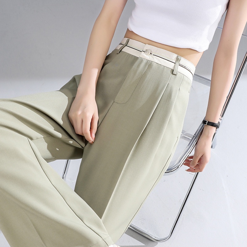 Quần Tây Nữ Ống Rộng Lưng Cao Dáng Suông Cạp Viền Phong Cách Ulzzang Thời Trang Sugal QUAN NU 041V1