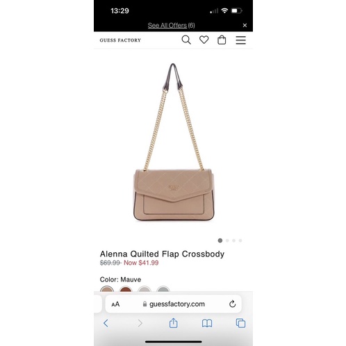 TÚI XÁCH NỮ GUESS ALENNA QUILTED FLAP