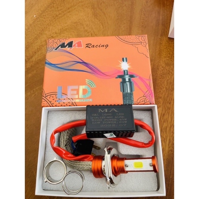 Đèn Pha Led Chính Hãng MA Racing Siêu Sáng Gắn Tất Cả Các Dòng Xe
