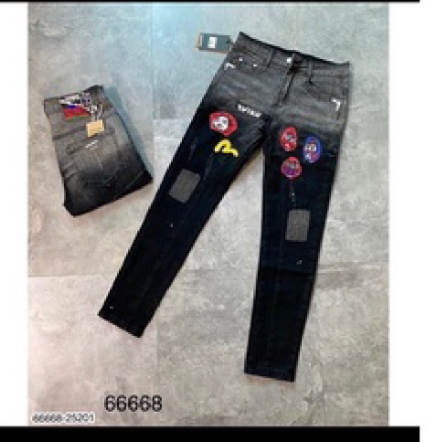 Quần jean nam quảng châu jean nam cao cấp vải dày khoá lệch vàng chuẩn đẹp như hình