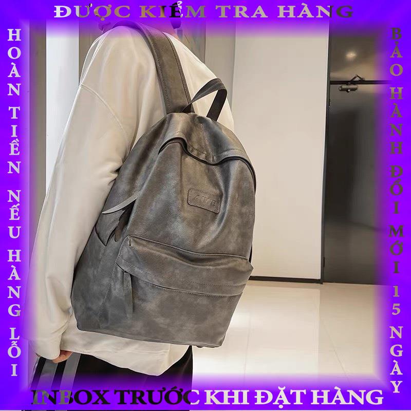 (FREESHIP - SẴN XÁM) BALO DA PU ĐI HỌC NAM NỮ - CẶP ĐI HỌC THỜI TRANG HỌC SINH SINH VIÊN votrung