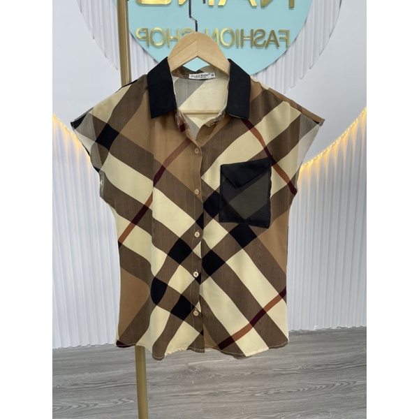 💥MS149 áo sơ mi nữ from suông, sơ mi công sở nữ đẹp chất lụa mago thoáng mát hoạ tiết caro