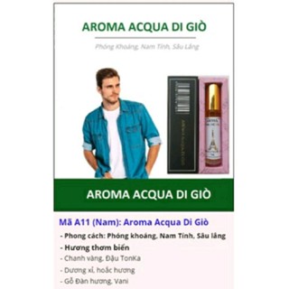 Tinh dầu nước hoa Pháp Aroma Perfume oil 12ml dạng lăn.