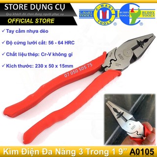 Kìm điện cao cấp buddy taiwan 9" 3 trong 1 a0105 dài 225mm ba0105