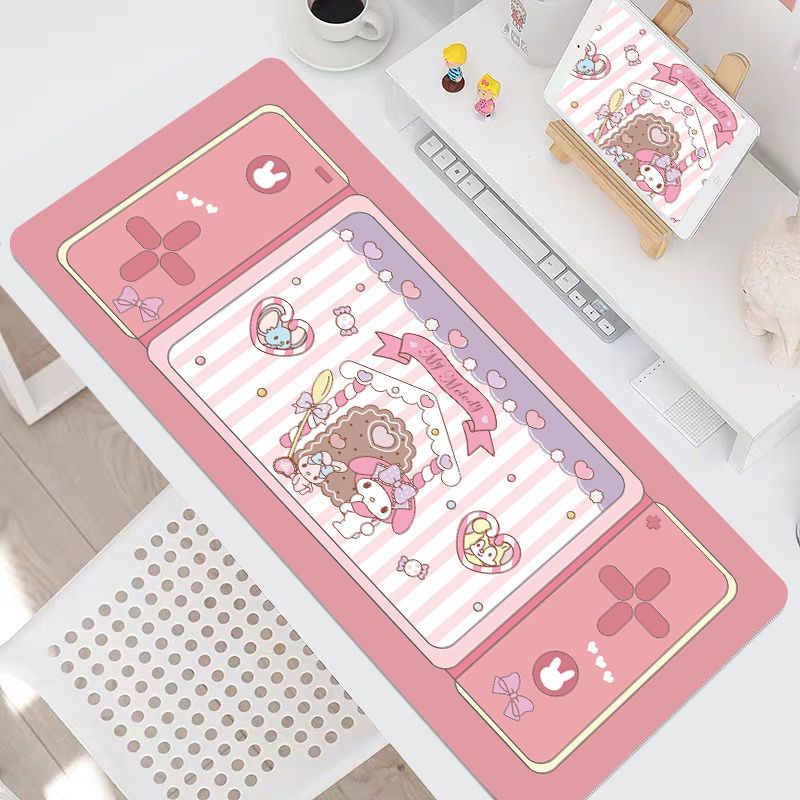 Tấm Lót Chuột Và Bàn Phím Chơi Game Cỡ Lớn In Hoạt Hình Dễ Thương