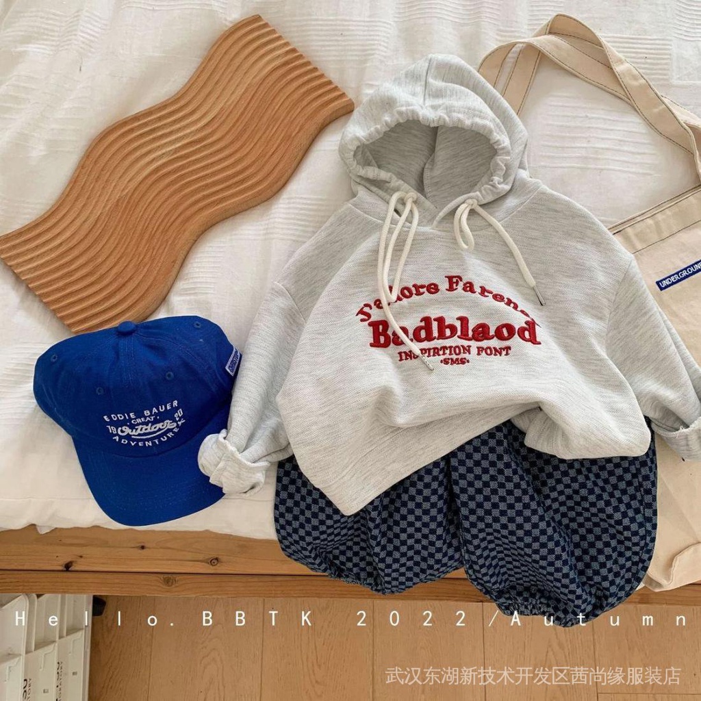 Áo Hoodie Thêu Chữ Phong Cách Hàn Quốc Mới Cho Bé