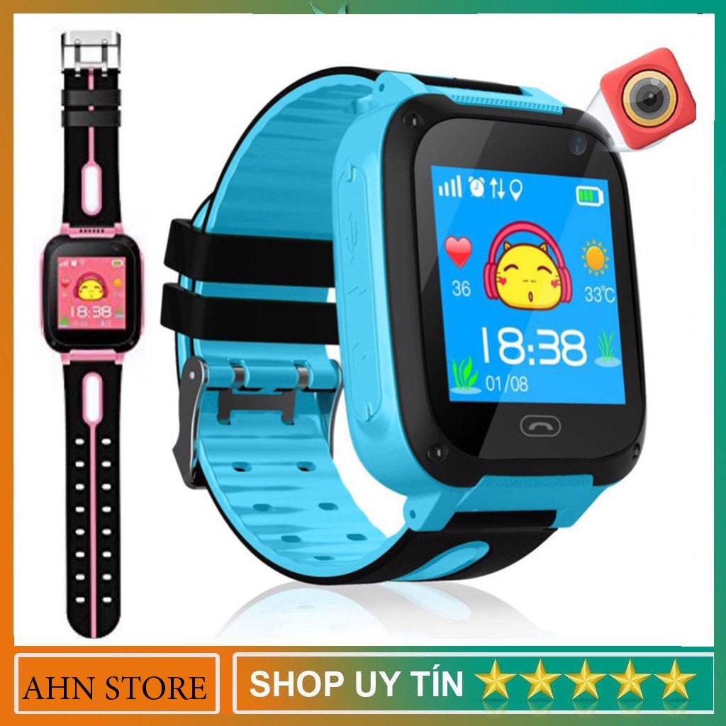 Đồng hồ định vị trẻ em S4 phiên bản tiếng Việt, có Camera, Đèn pin, chống nước nhẹ