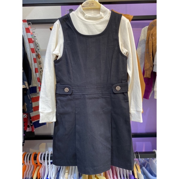 Đầm  liền kaki xuất dư xịn cho bé đi học.