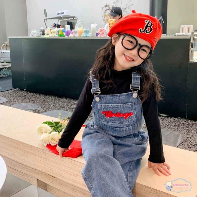 Set Đồ 3 Món Gồm Áo Hai Dây + Quần Jeans Ống Rộng + Áo Khoác Thoải Mái Cho Bé Gái