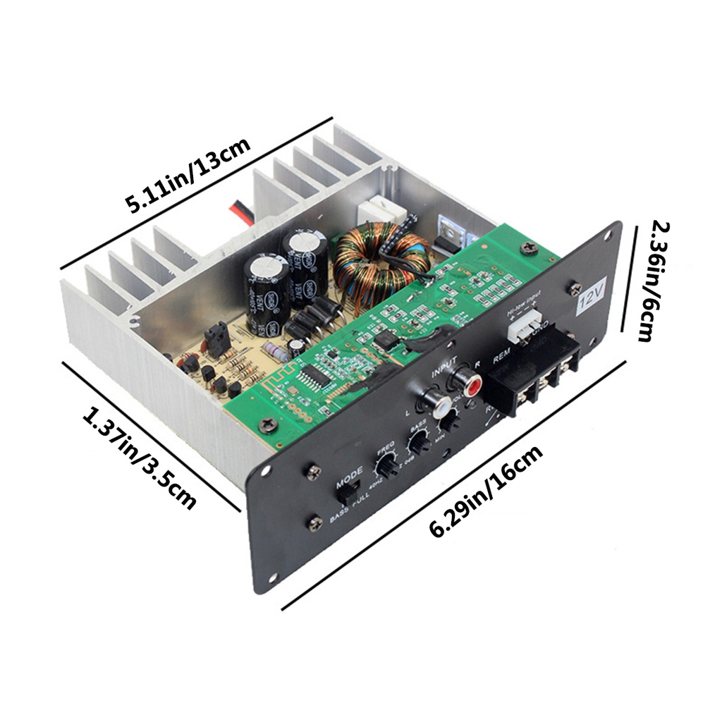 Bảng Khuếch Đại Âm Thanh Subwoofer Lõi Toàn Bộ 800W 12V Công Suất Cao Cho Xe Hơi