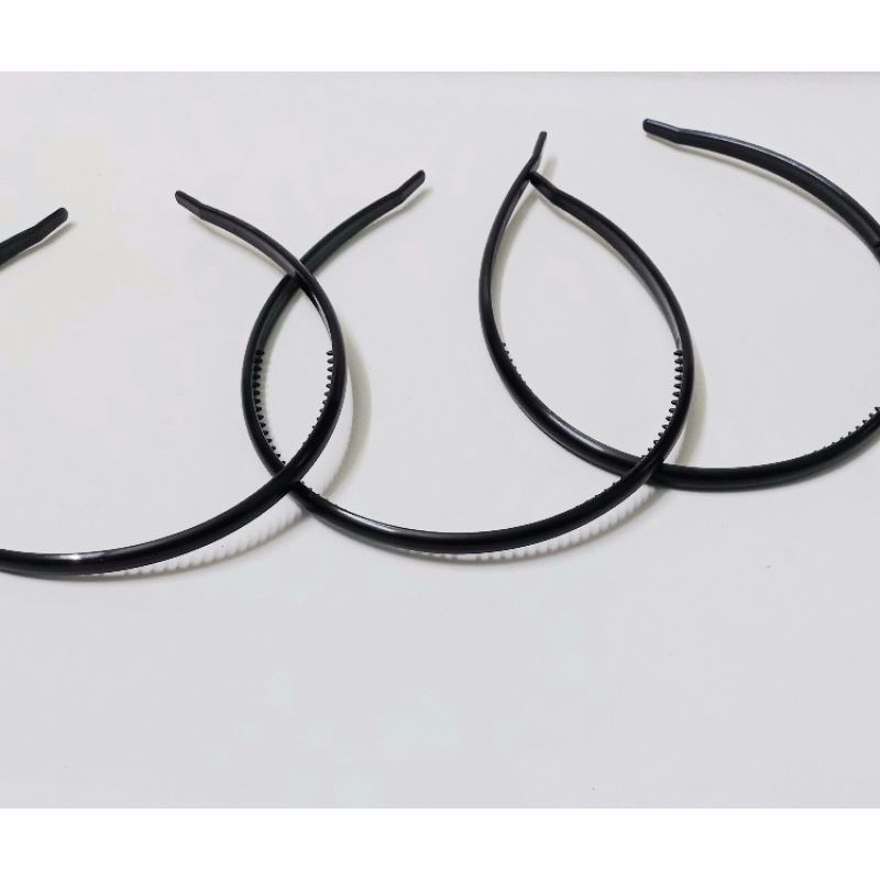 Cài tóc màu đen trơn bóng 8mm xinh xắn tiện lợi