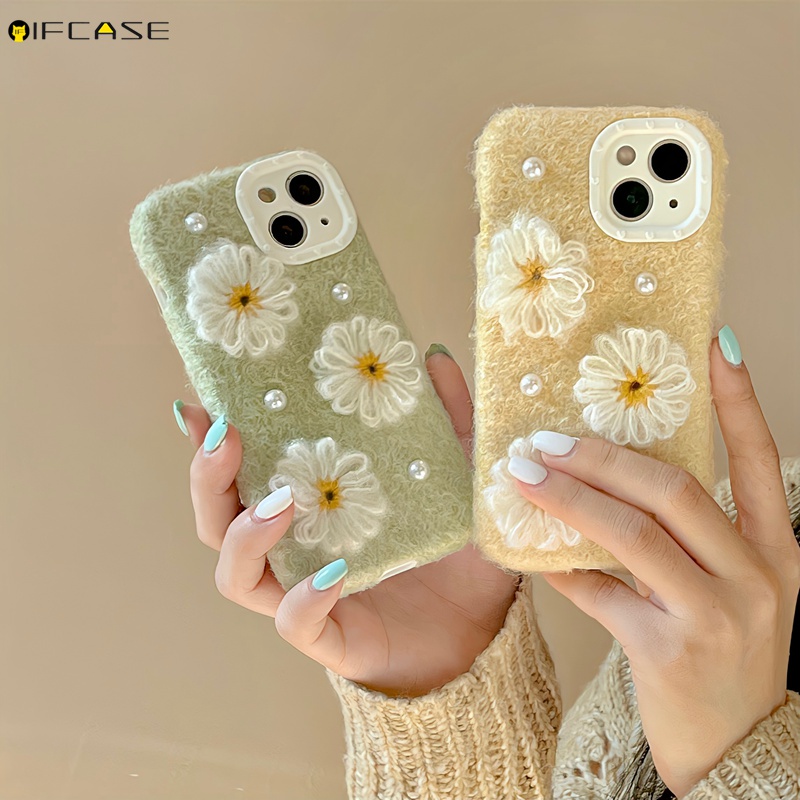 Ốp Điện Thoại Mềm Họa Tiết Hoa Cúc 3D Cho iPhone 14 Plus 14 13 12 11 Pro Max