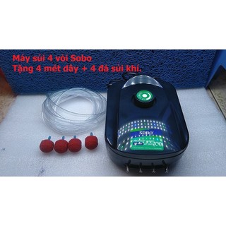 [Tặng phụ kiện] Máy thổi khí 4 vòi SOBO dùng cho bể cá [SB-948-988].