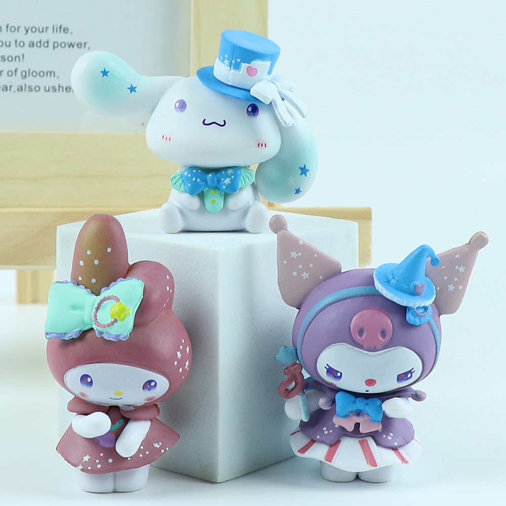 Set 6 Mô Hình Búp Bê Nhân Vật Hoạt Hình Sanrio 6 Chi Tiết Xinh Xắn