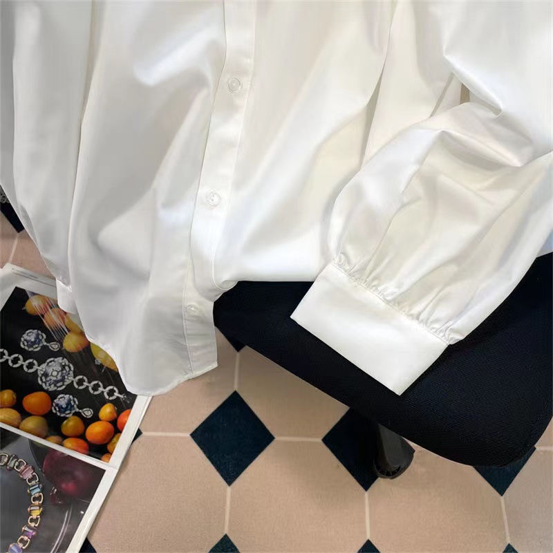 Áo Sơ Mi Nữ Tay Dài Cổ Búp Bê Thêu Hoa Phong Cách Hàn Quốc Baju Baju Wanita Lengan Panjang Hàng Mới Có Sẵn