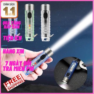 Đèn pin móc khóa mini led ysd11 chống nước cắm trại siêu sáng 500 lumens