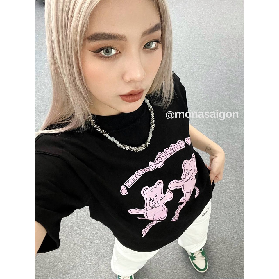 Áo thun baby tee MONÁ - GUMMY ĐEN | BigBuy360 - bigbuy360.vn