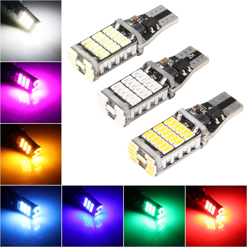 Đèn led LYMOYO T15 45SMD W16W ánh sáng nhiều màu sắc chuyên dụng cho xe hơi/xe máy